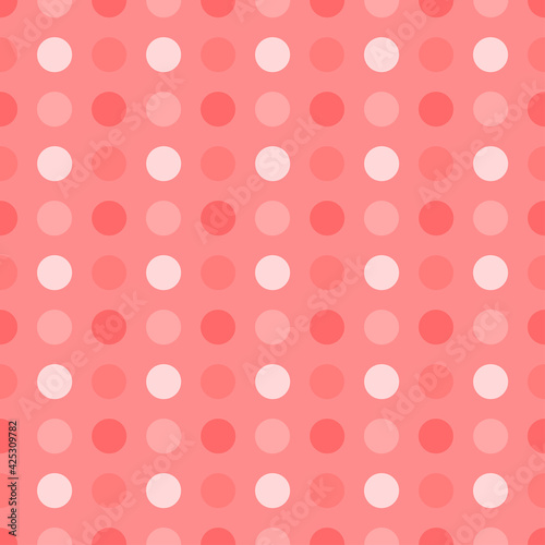 Vintage polka dots in vanilla pink tones