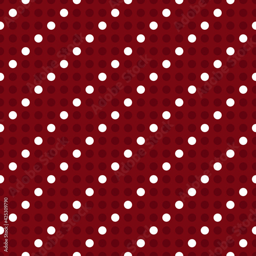 Vintage polka dots in burgundy tones
