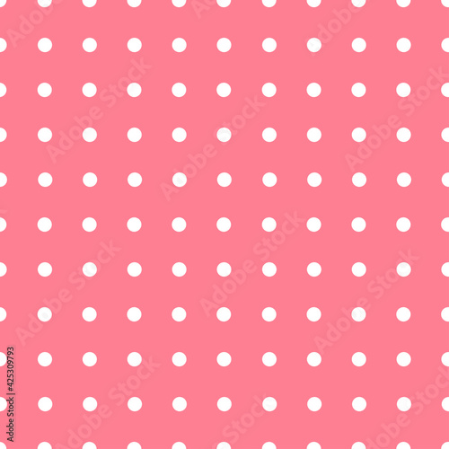 Vintage polka dots in vanilla pink tones