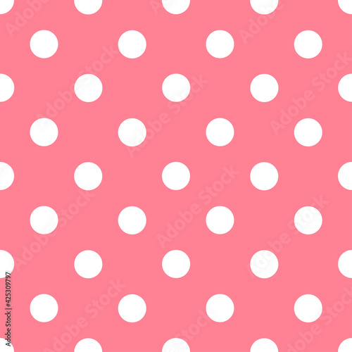 Vintage polka dots in vanilla pink tones