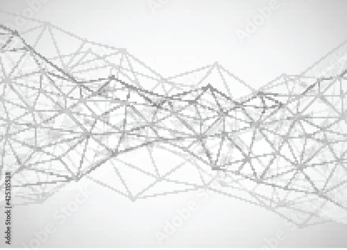 Abstract technology background. Polygonal with connecting dots and lines. Data and technology concept, network connection