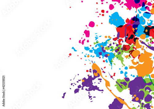 Abstract vector splatter color isolated color background design. illustration vector design.