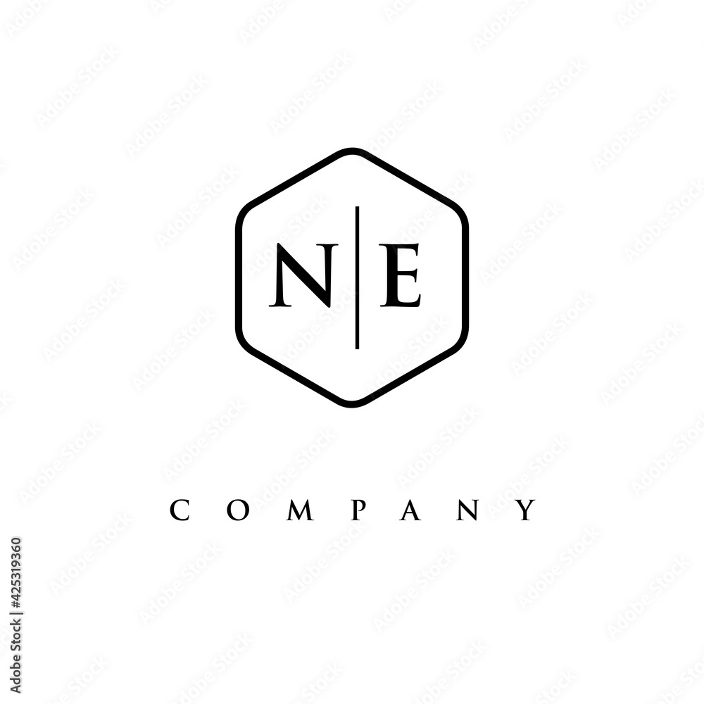 initial NE logo design vector initial NE logo design vector