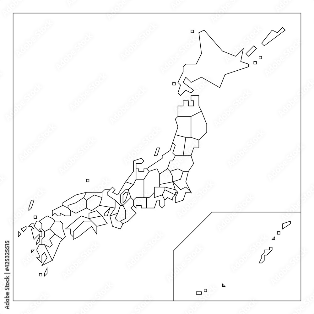 日本の地図です