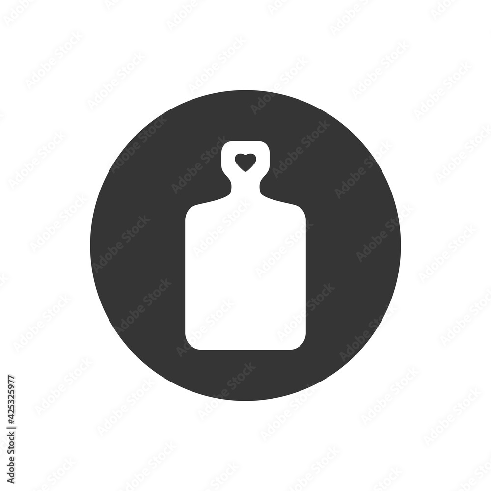 Cutting board white icon. Vector illustration Cutting board white icon. Vector illustration