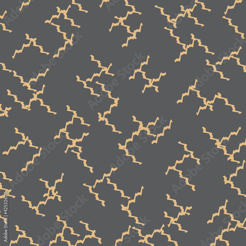 Trendy geometric pattern with a wave lines. Memphis style. Geometrical motif for fabric, web, page.