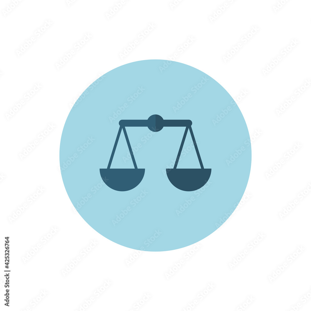 Scales of Justice Icon. Vector Illustration. Scales of Justice Icon. Vector Illustration.