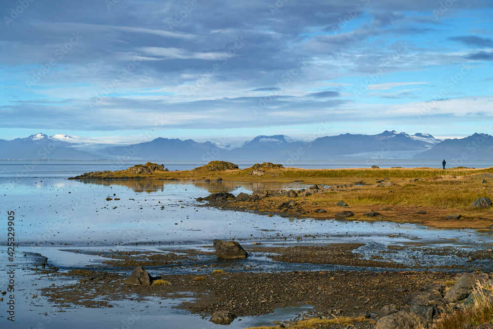 Glacier. View from Stokksnes. East Iceland nature landscape Glacier. View from Stokksnes. East Iceland nature landscape
