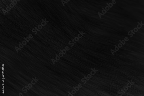 Black cat fur texture background. 