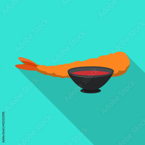 Shrimp vector icon.Flat vector icon isolated on white background shrimp .