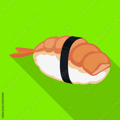 Shrimp vector icon.Flat vector icon isolated on white background shrimp .