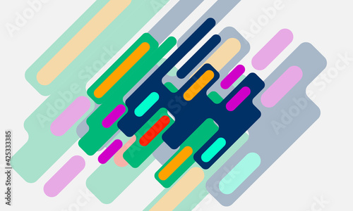 curved shape background with many colors
