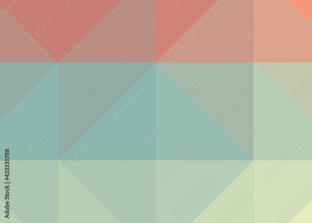 Fototapeta premium Abstract color Low-Polygones Generative Art background illustration