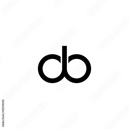 Simple abstract design infinity initial letter DB