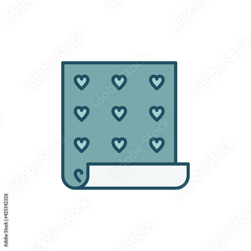 Wallpaper with Heart Pattern vector concept colored icon