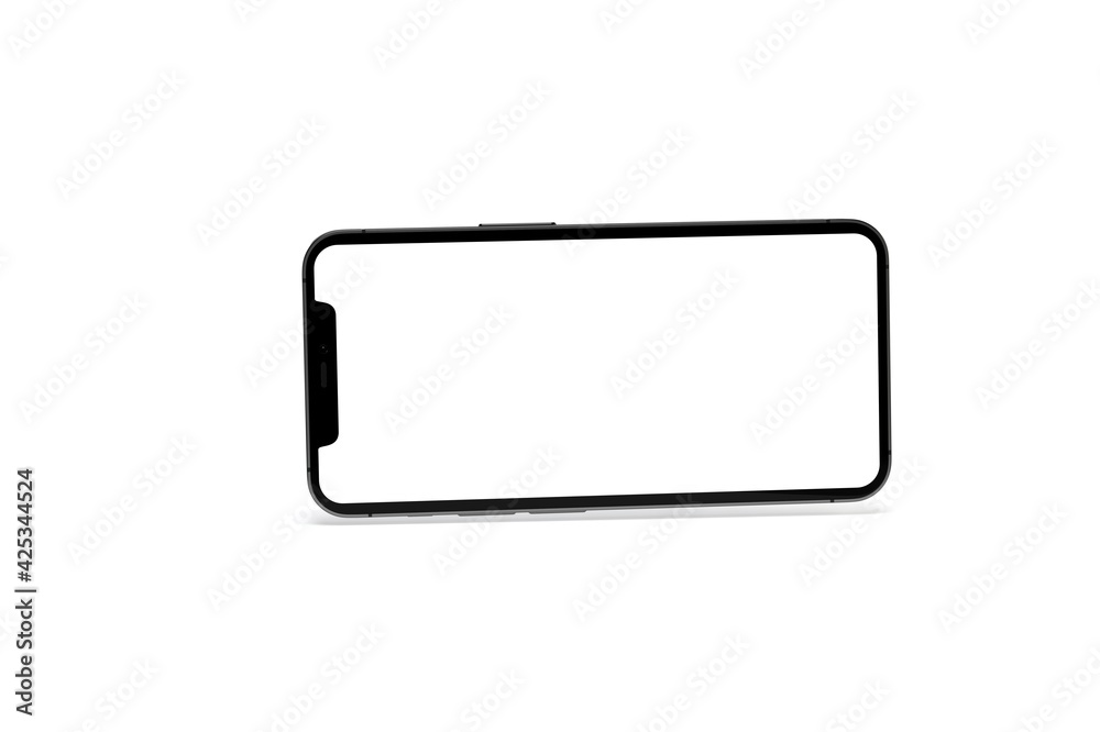 smartphone With Blank Screen in 3d smartphone With Blank Screen in 3d