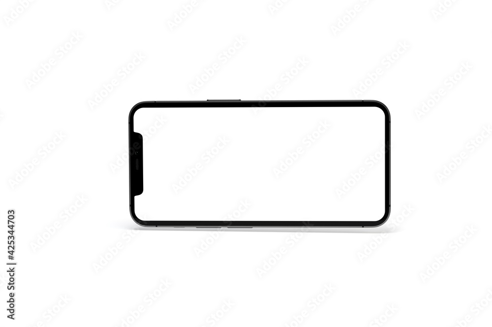 smartphone With Blank Screen in 3d smartphone With Blank Screen in 3d