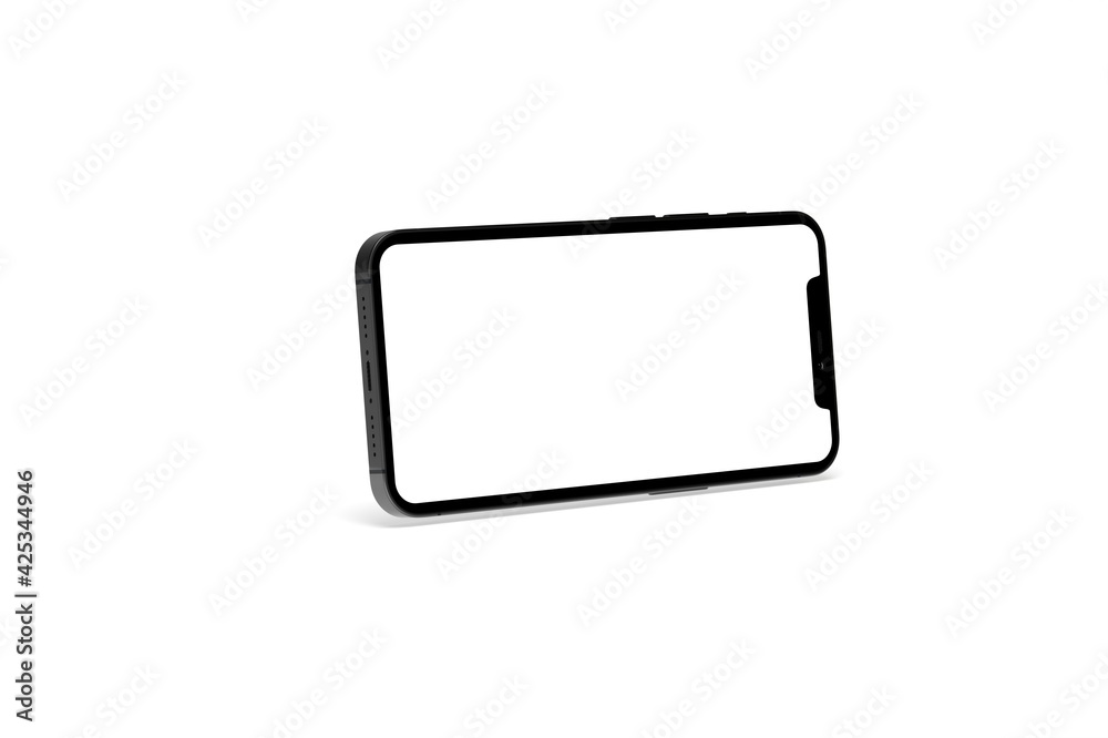 smartphone With Blank Screen in 3d smartphone With Blank Screen in 3d