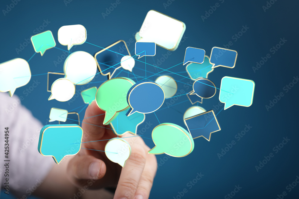 communication speak bubble digital concept communication speak bubble digital concept