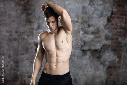 Strong man fitness model. Bodybuilder. © BestForYou