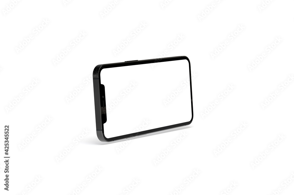 smartphone With Blank Screen in 3d smartphone With Blank Screen in 3d