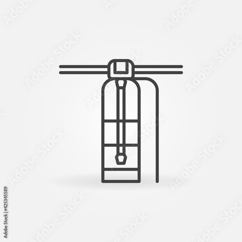 Water Purification System linear vector concept icon