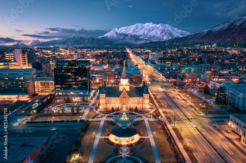 Downtown Provo Utah Winter City Center Temple 4