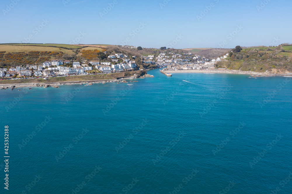Aerial photograph of Looe, Cornwall, England. Aerial photograph of Looe, Cornwall, England.