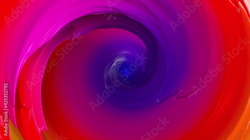 Bright swirl with spiral 3d render rotation. Center of futuristic hurricane with swirling seawater layers and dynamic spinning effect. Powerful typhoon with deep suction abyss.