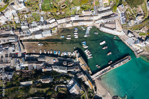 Aerial photograph of Polperro, Cornwall, England.