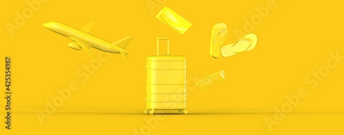 travel  concept - suitcase ...