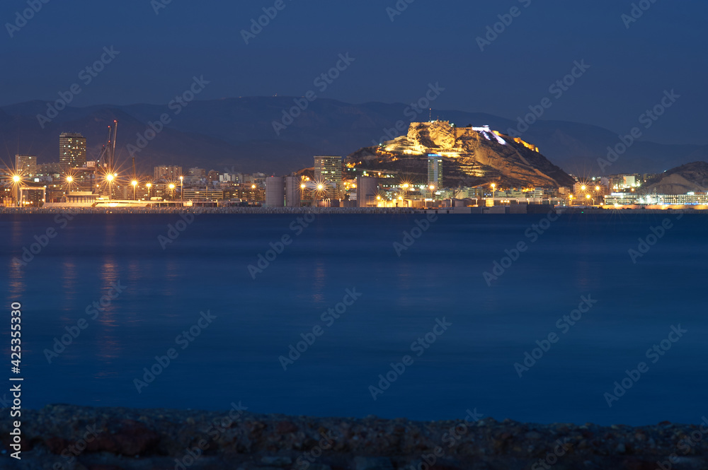 Night photography of the city of ALicante