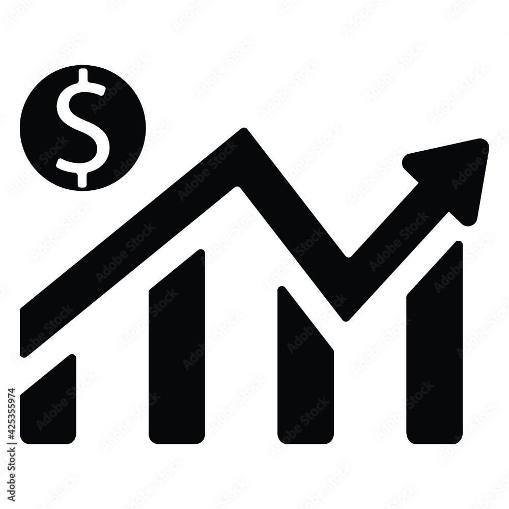 growth market icon design vector growth market icon design vector