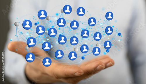 Wallpaper Mural videoconference group of people talking in social network business Torontodigital.ca