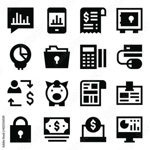 
Pack of Business and Finance Linear Icons 


