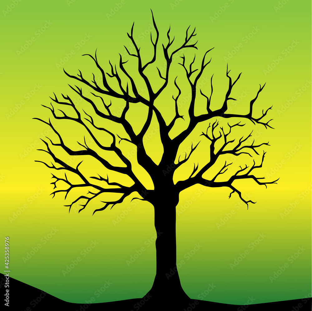 silhouette tree vector illustration art silhouette tree vector illustration art