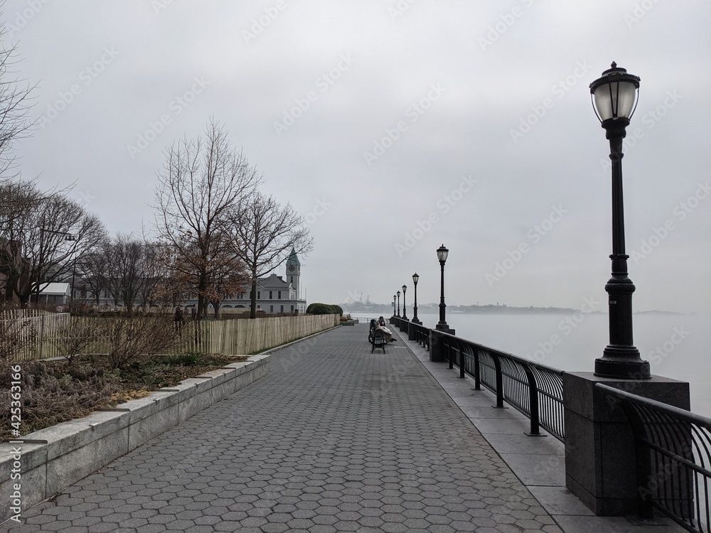 Fog over Battery Park City, Downtown New York - March 2021