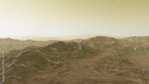 cosmic landscape  realistic exoplanet  abstract cosmic texture 3d render