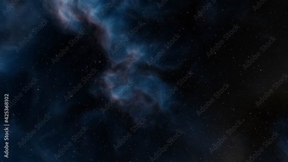 Fototapeta premium Space background with nebula and stars, nebula in deep space 3d render