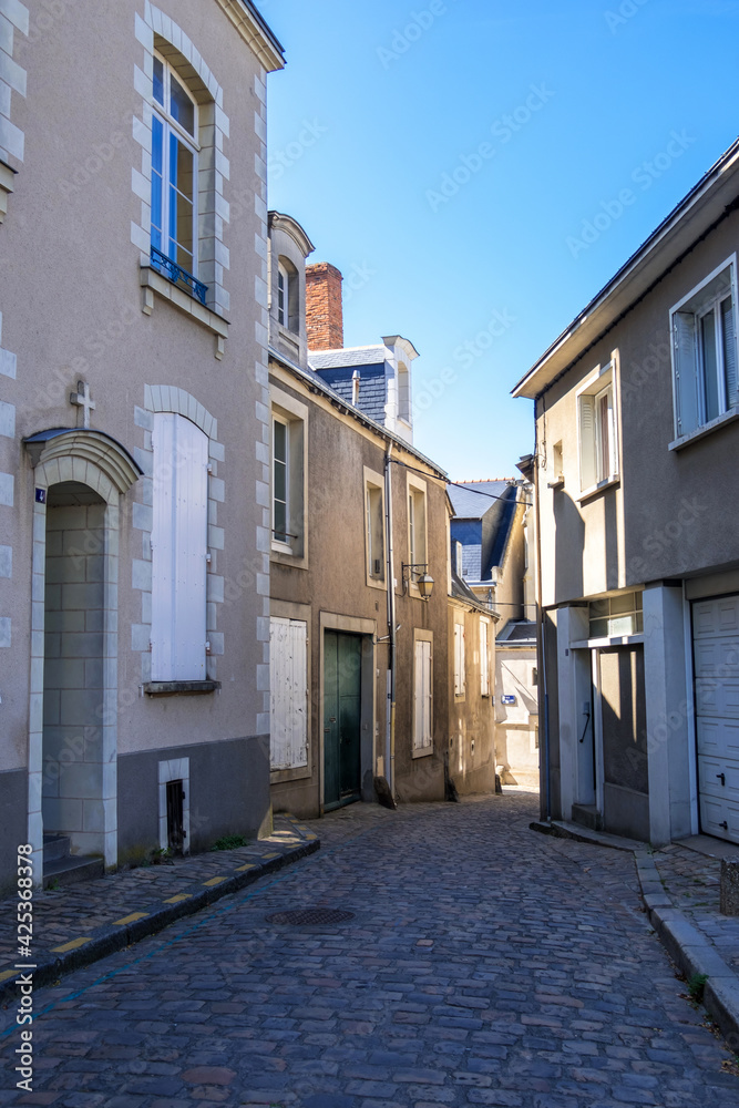 Narrow street in Angers, France