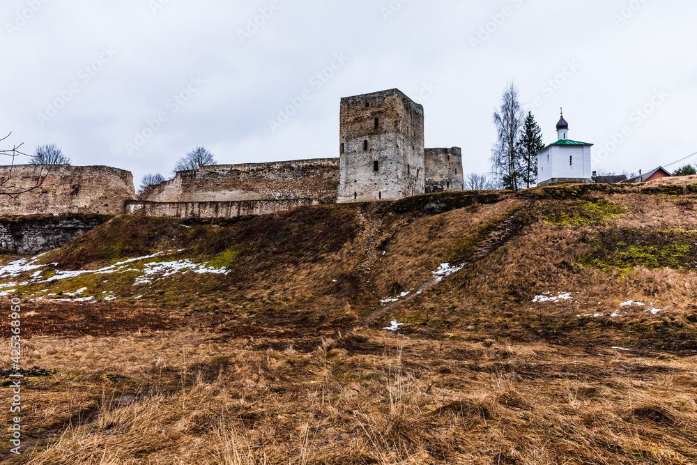 Izborsk fortress of the XIV century, located on Zheravya. It is one of the oldest well-preserved fortresses in the north-west of Russia  