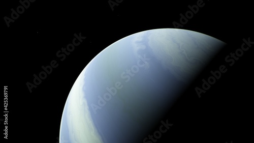 planet suitable for colonization  earth-like planet in far space  planets background 3d render