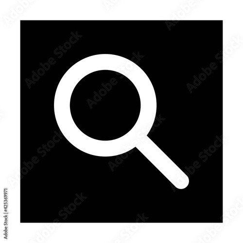 Search icon vector magnifying glass symbol for user interface in a flat color glyph pictogram illustration