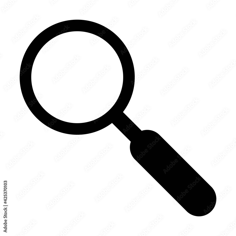 Magnifier icon vector search symbol for user interface in a flat color glyph pictogram illustration Magnifier icon vector search symbol for user interface in a flat color glyph pictogram illustration