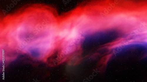 nebula in deep space, abstract colorful background 3d render © ANDREI