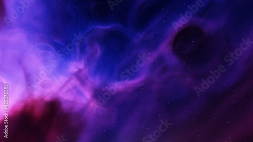 nebula in deep space, abstract colorful background 3d render