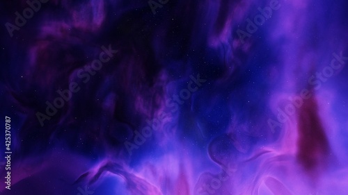 Fototapeta Naklejka Na Ścianę i Meble -  nebula in deep space, abstract colorful background 3d render
