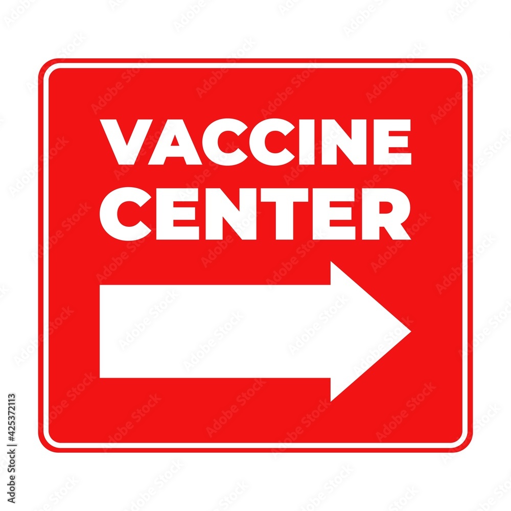 Vaccine center with medical help service, vector illustration.