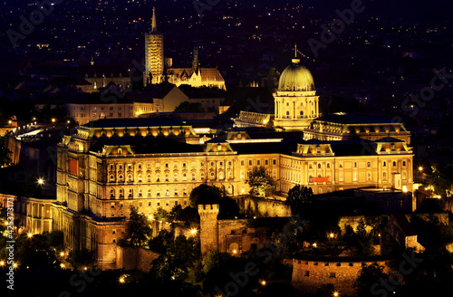 Falling night over Budapest, Hungary, Europe