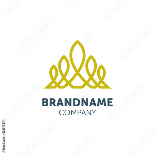 crown logo design with geometry